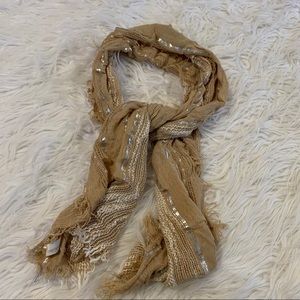 Beige/Silver Scarf